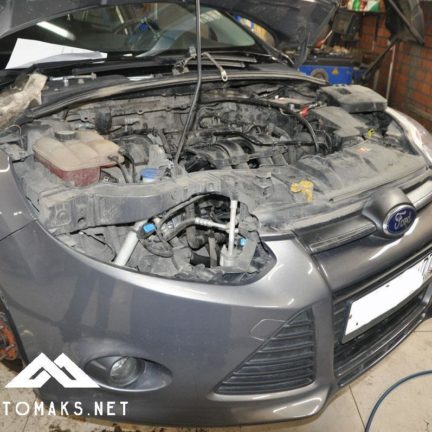 Ford Focus 3 1.6л duratec 2014г ремонт рулевой рейки, насоса ГУРа